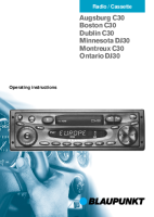 Blaupunkt Dublin-C-30 - Owners Manual 